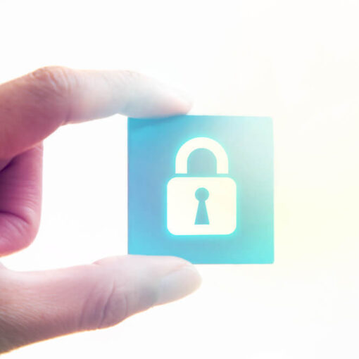 hand holding lock icon