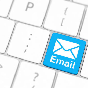 keyboard with email icon